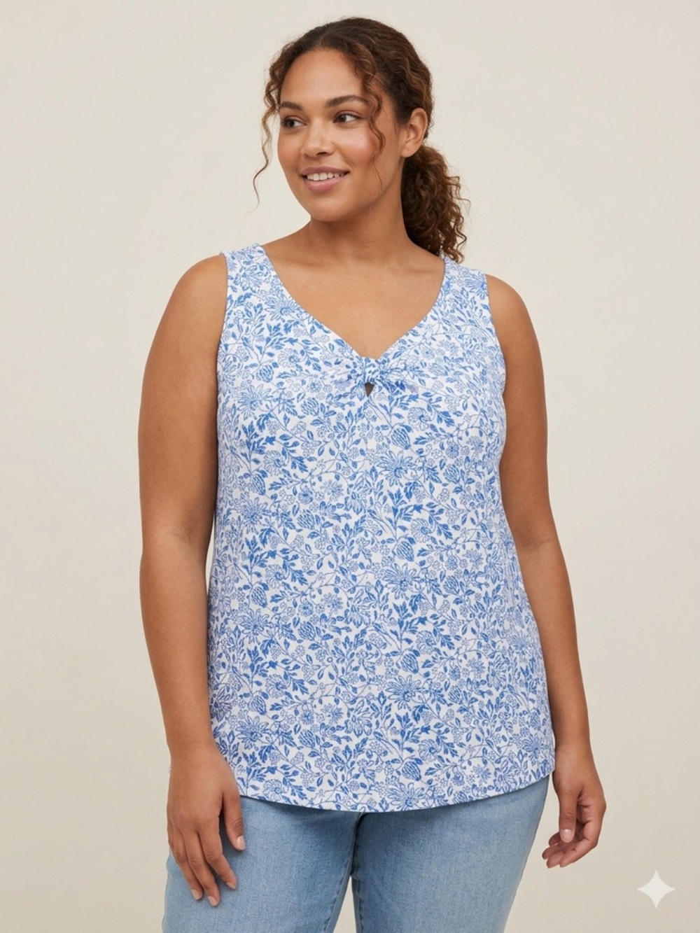 Lane Bryant Illusion Collection Twist-Front Tank